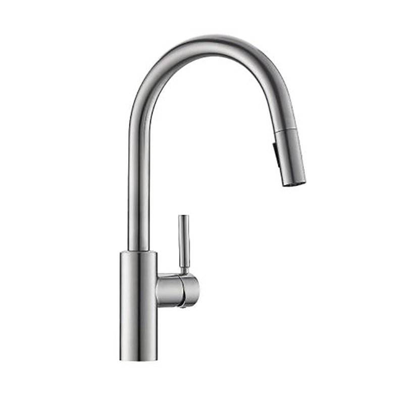 OJ-J7324H 360 Spout Sclóine Stíl Chlasaiceach Faucet Cruach Dhosmálta Uisce Te agus Fuar