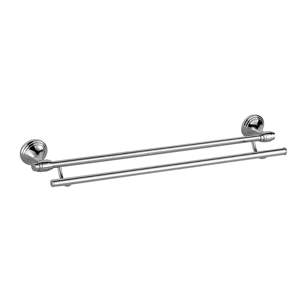 OJ-L4202J Barraí Tuáille Dúbailte le haghaidh Seomra Folctha agus Leithreas Hanger Tuáille Sinc Alloy Accessories Seomra Folctha